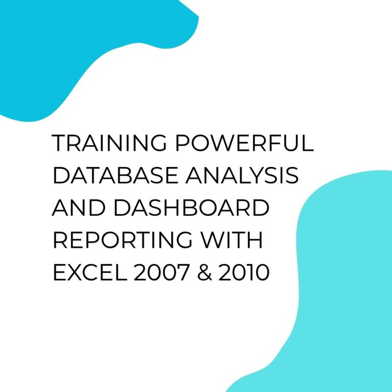 pelatihan POWERFUL DATABASE ANALYSIS AND DASHBOARD REPORTING WITH EXCEL 2007 & 2010 di jogja