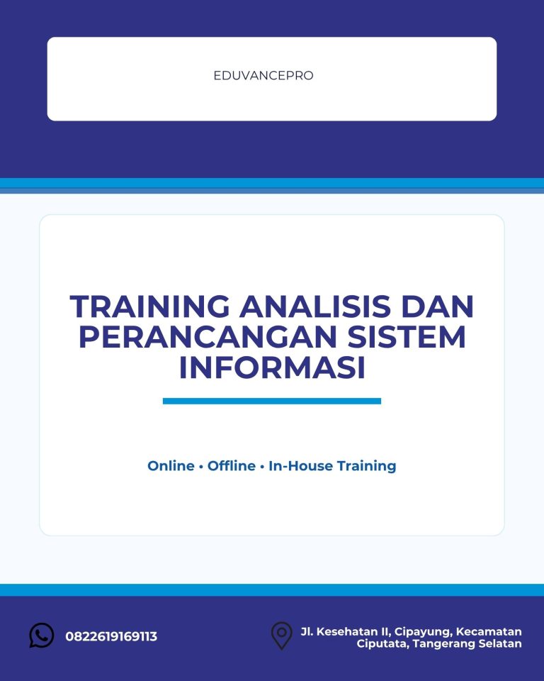 pelatihan ANALISIS DAN PERANCANGAN SISTEM INFORMASI di jogja