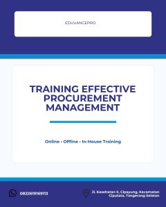 pelatihan EFFECTIVE PROCUREMENT MANAGEMENT di jogja