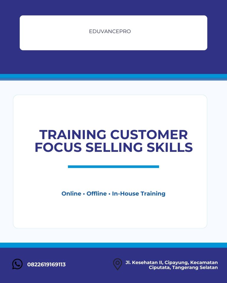 pelatihan CUSTOMER FOCUS SELLING SKILLS di jogja