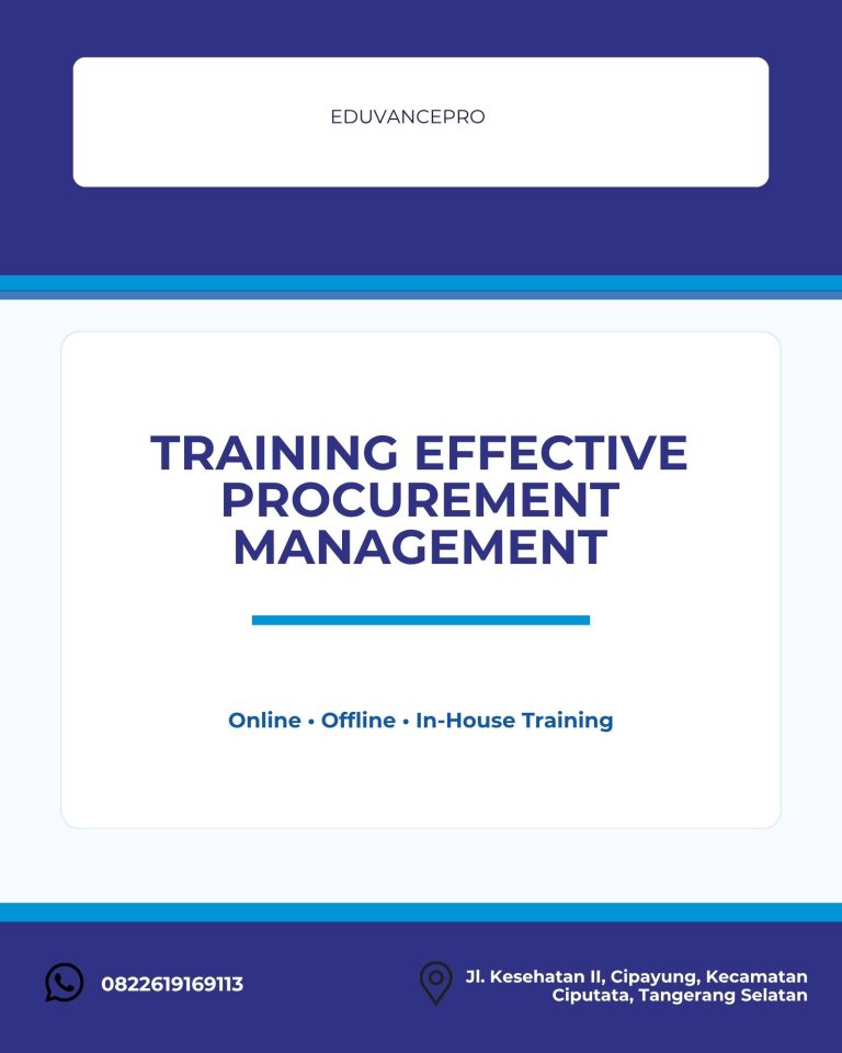 pelatihan EFFECTIVE PROCUREMENT MANAGEMENT di jogja